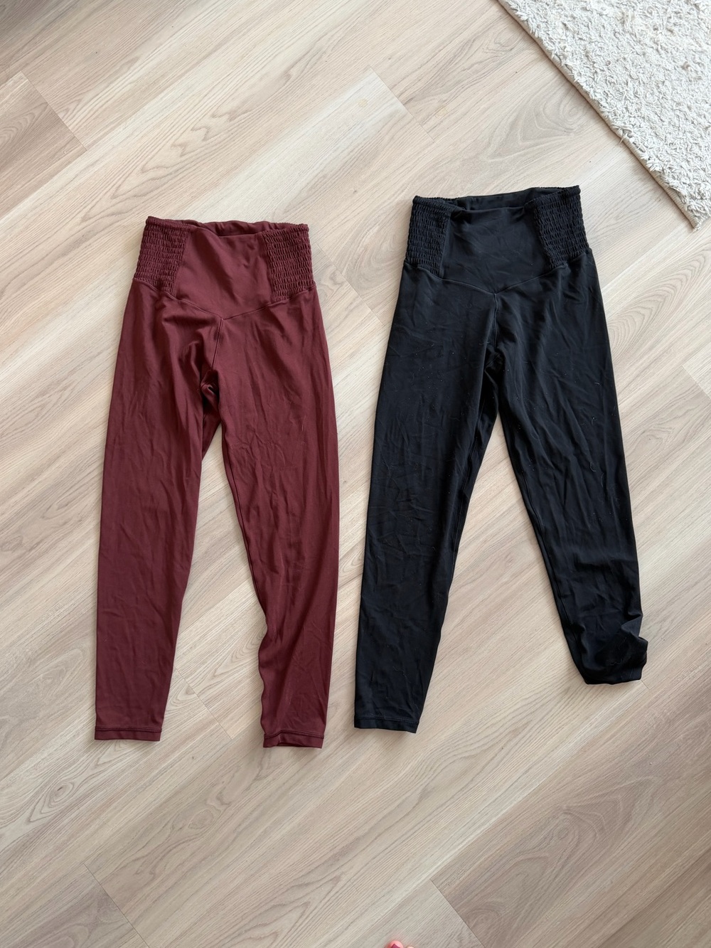 Offline Aerie Bundle High-Waist Leggings in Burgundy and Black